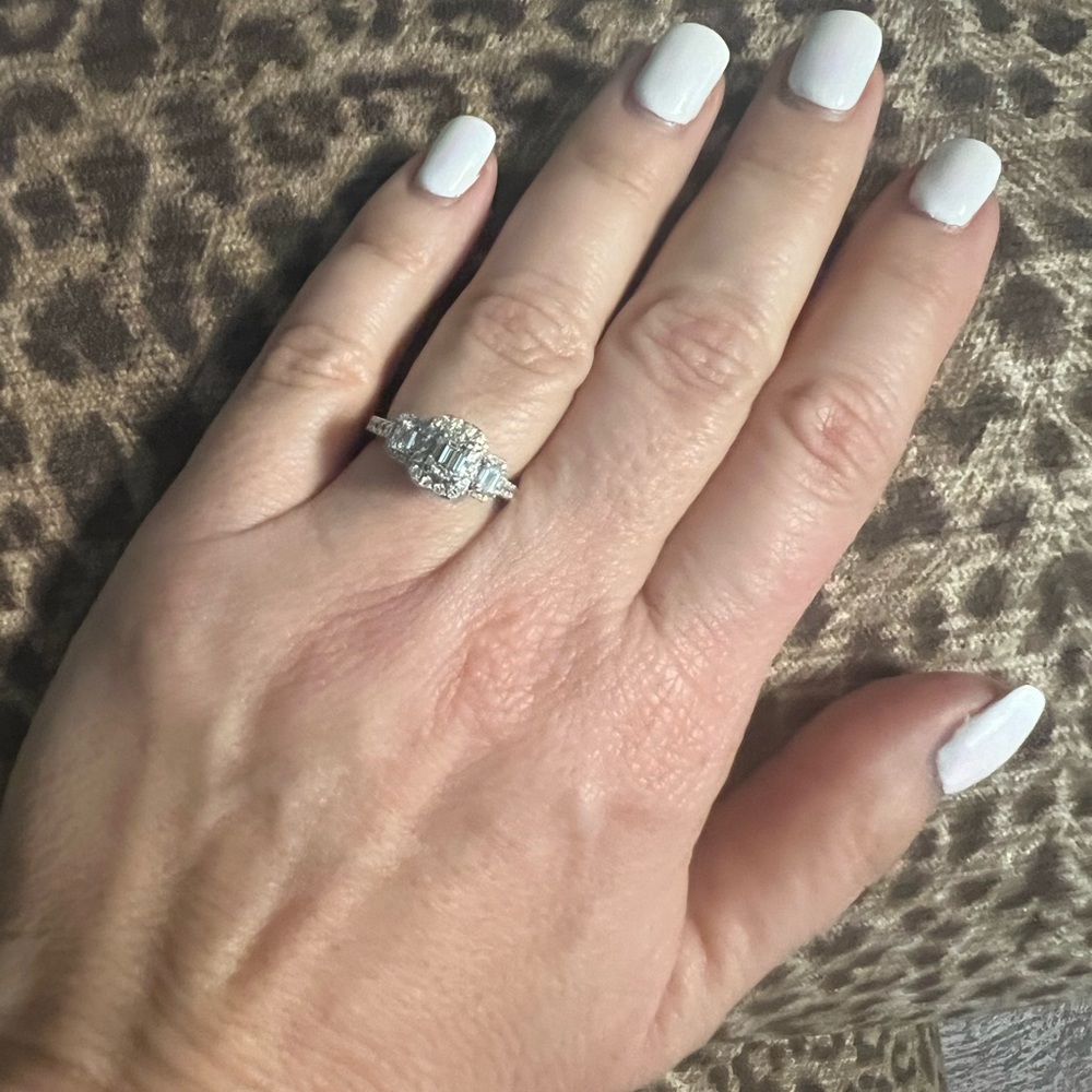 Engagement ring and Wedding Band